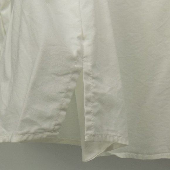 Foxcroft Shaped Stretch Ruched Button Front Collared Boho Style Blouse Size 8 - Picture 7 of 10